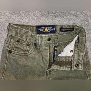 Lucky Brand Boy's Sz 2T army green Billy Straight denim jeans